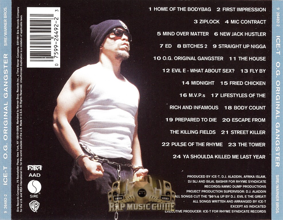 Ice-T - O.G. Original Gangster: CD | Rap Music Guide